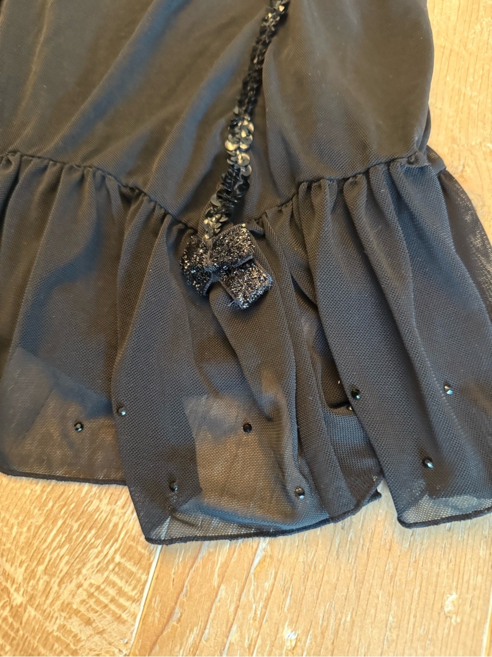 Vintage Y2K Coquette Black Embellished Chemise Slip L EUC - Picture 4 of 7